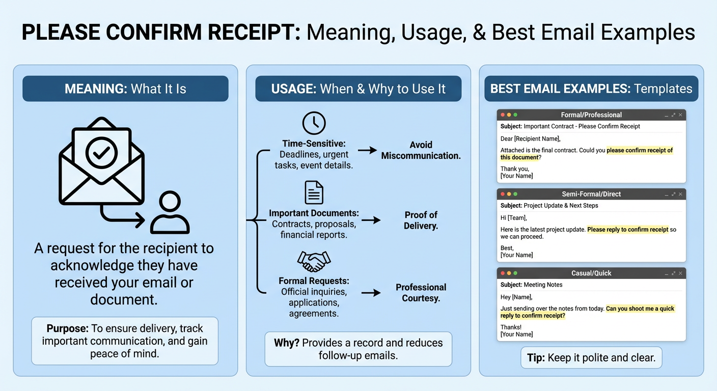 Please Confirm Receipt: Meaning, Usage, and Best Email Examples ...